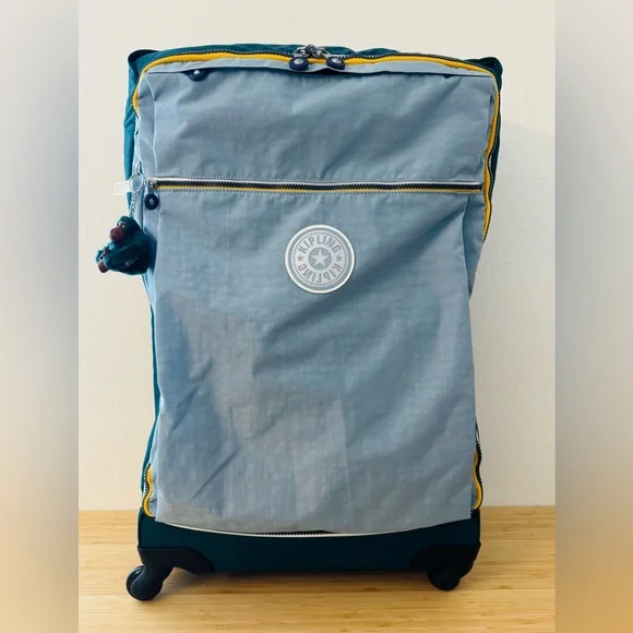 Kipling Darcey LARGE 29” Rolling Luggage Carry on Suitcase Robins Egg Cbt - Picture 9 of 13